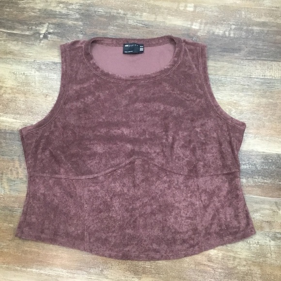 Asos Design Curve Brown Terry Cloth Pullover Top Size 18 - Picture 7 of 7